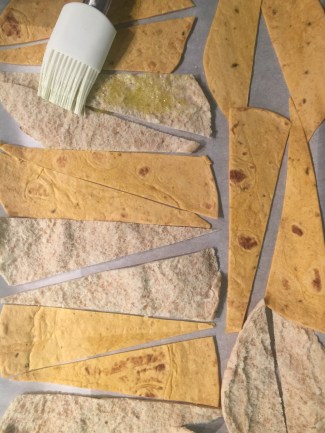 Brush with olive oil, sprinkle with sesame seeds, herbs, salt or seasoning