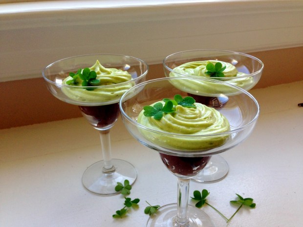 Add Fresh Mint and Top with Edible Clover.